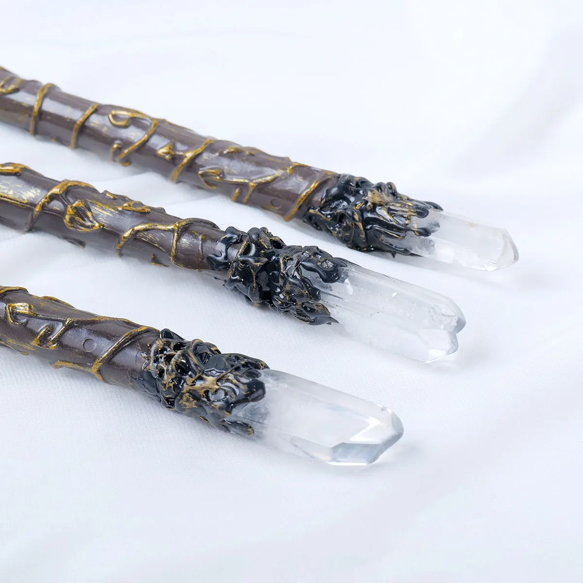 1PC Natural Crystal White Single Crystal Scepter Magic Wand Witchcraft Props DIY Hairpin Healing Home Decor Children Gift