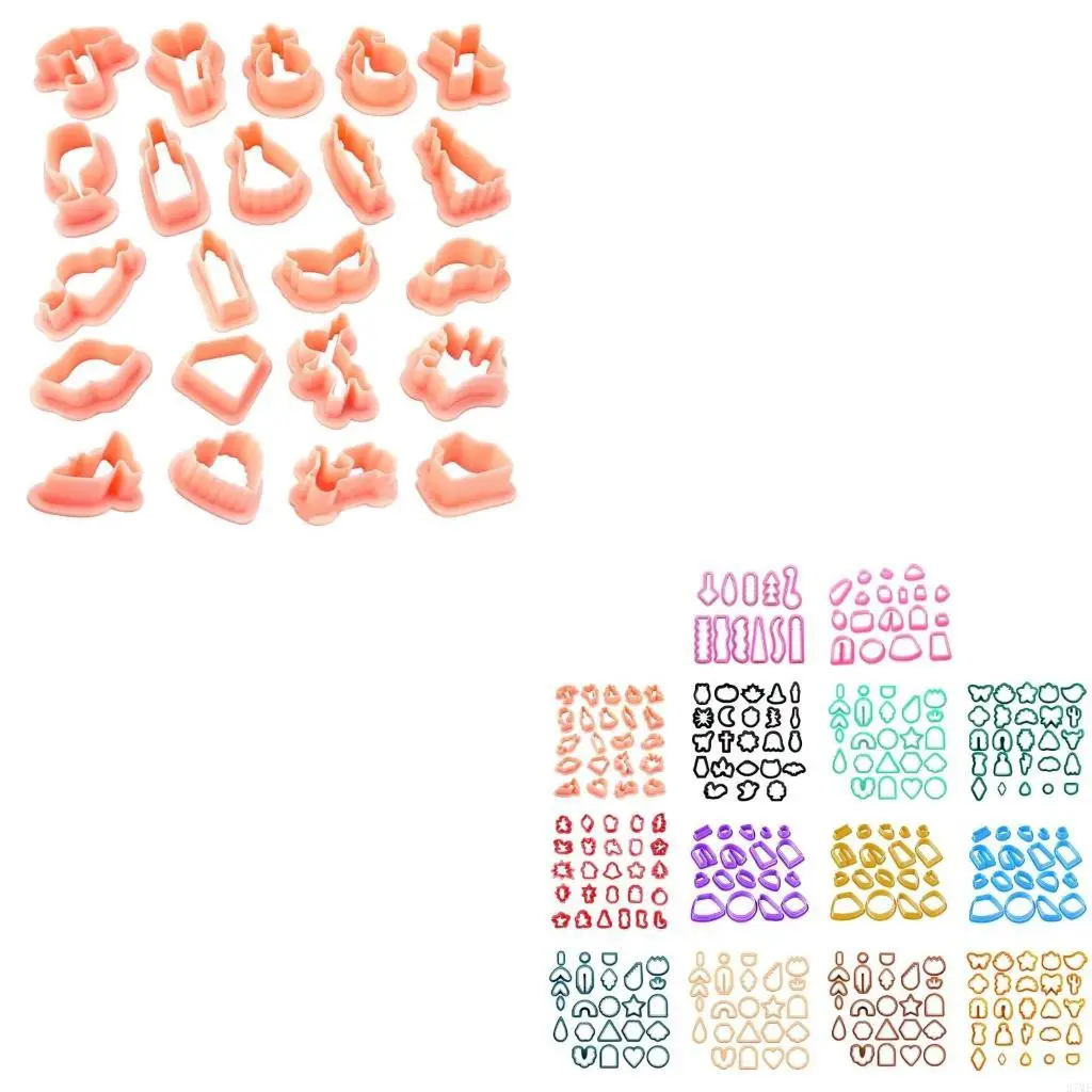 37ME Different Clay Cutter Handmade Clay Earring Cutter Jewerlry Making Tools Cut Molds for Women and Girls