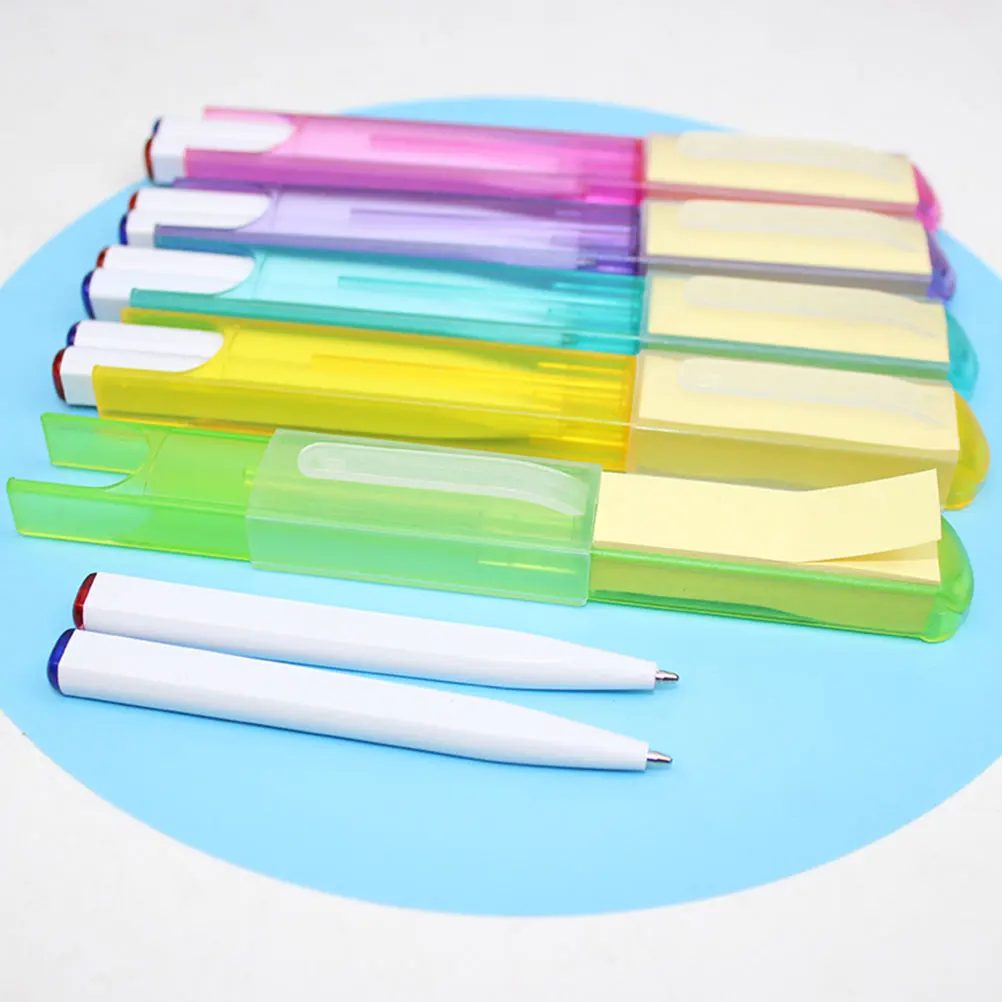 

10 Pcs Writing Pen Two-color Ballpoint Student Pens Multicolor Plastic Business Signature