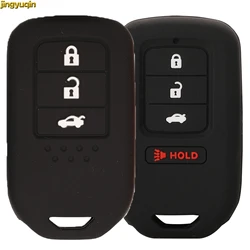 Jingyuqin Remote Car Key Silicone Case Cover For Honda Accord 9 Crider City HR-V CR-V Vezel Spirior Odyssey Civic Jade 2015-2018