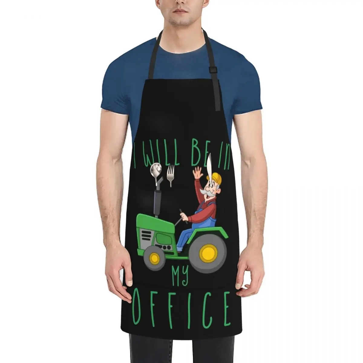 

I Will Be In My Office, Personalized Tractor Gift, Farm Gifts, Farmer , Tractor , Farmer Gift Apron Customizable Men'ss Apron