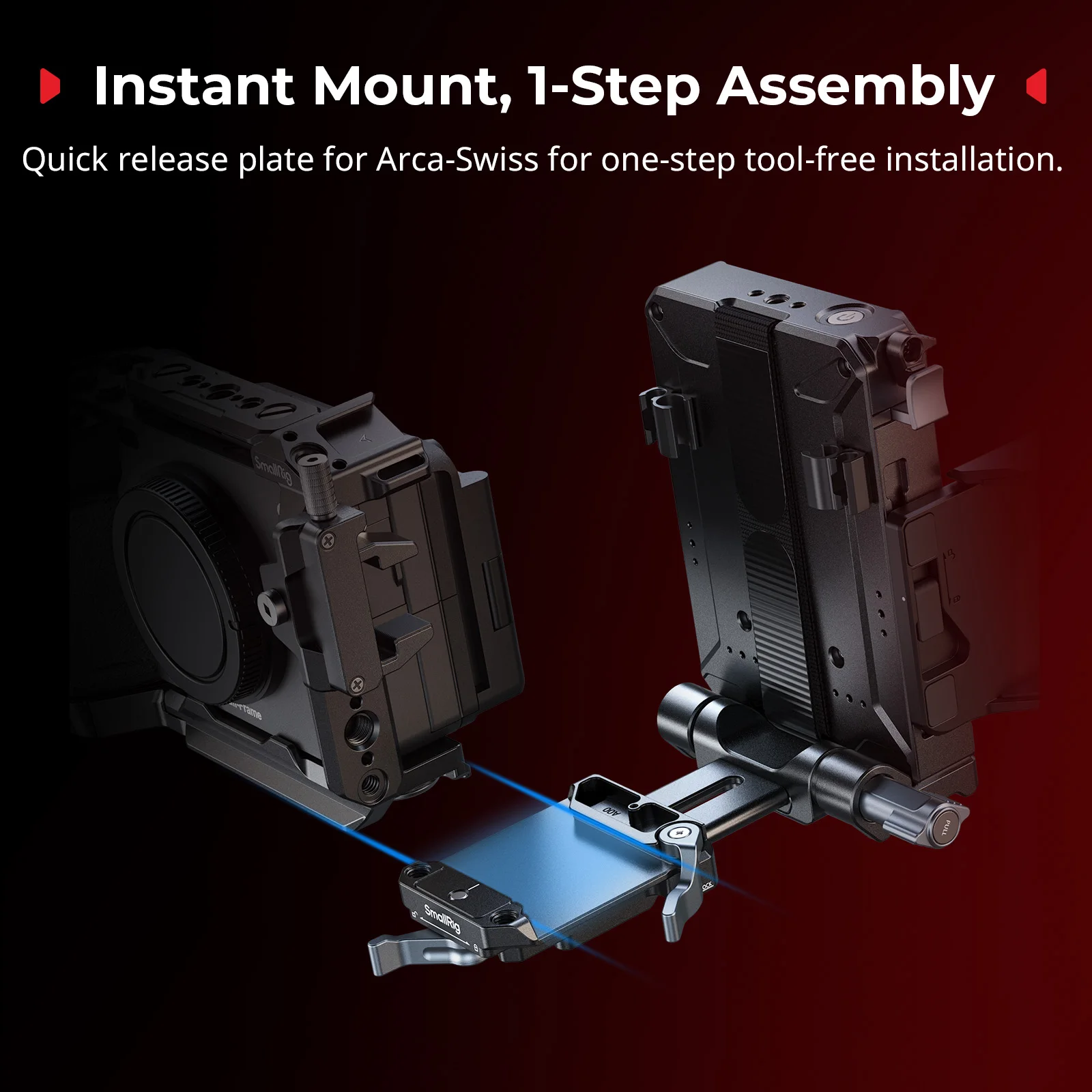 Kit Placa V-Mount SmallRig 180° LCD Giratório