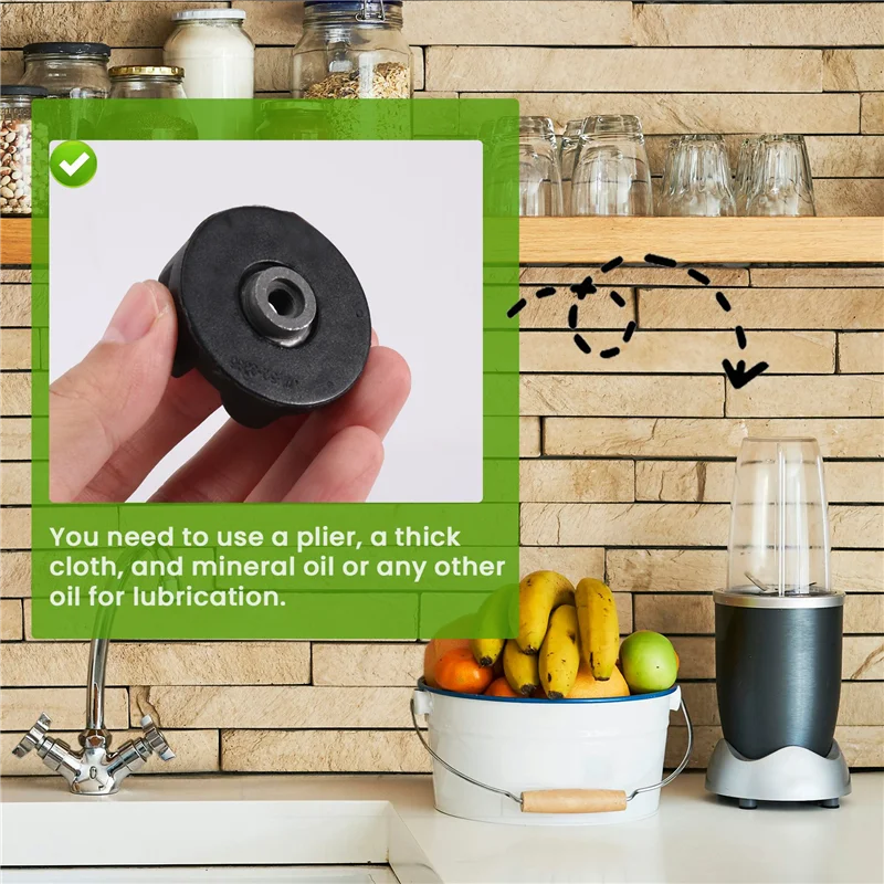 EAS-Replacement Parts Rubber Blade Gear Thick Shaft Spare Part For Magic 900W