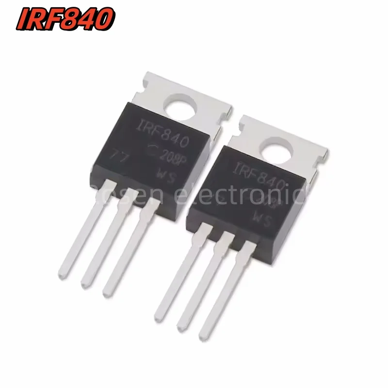 10pcs IRF840 Transistor IRF840PBF 500V 8A TO-220 Field Effect Transistors Set New IC Electronic Components Mosfet Assortment Kit