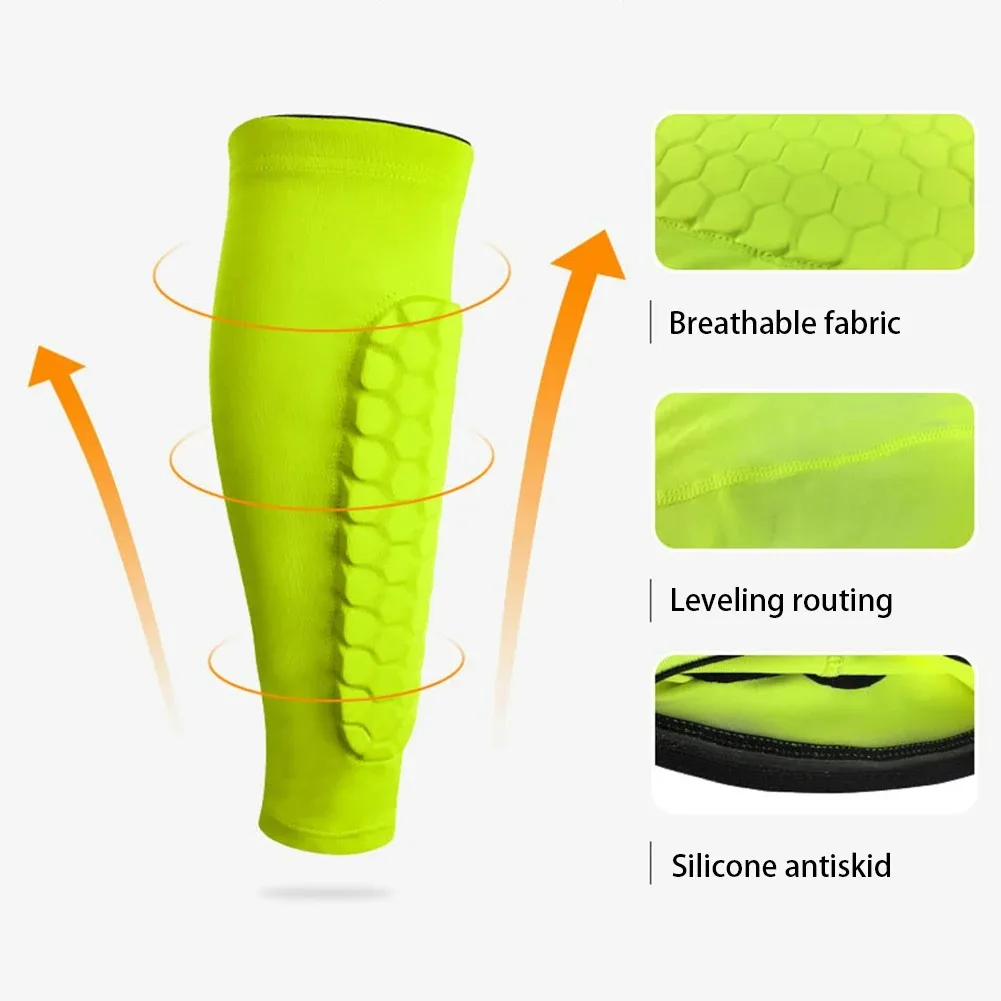 Sports Soccer Shin Guard Pad  Adult Teens Sleeve Sock Leg Support Football Compression Calf Sleeve Shinguard soccer equipment