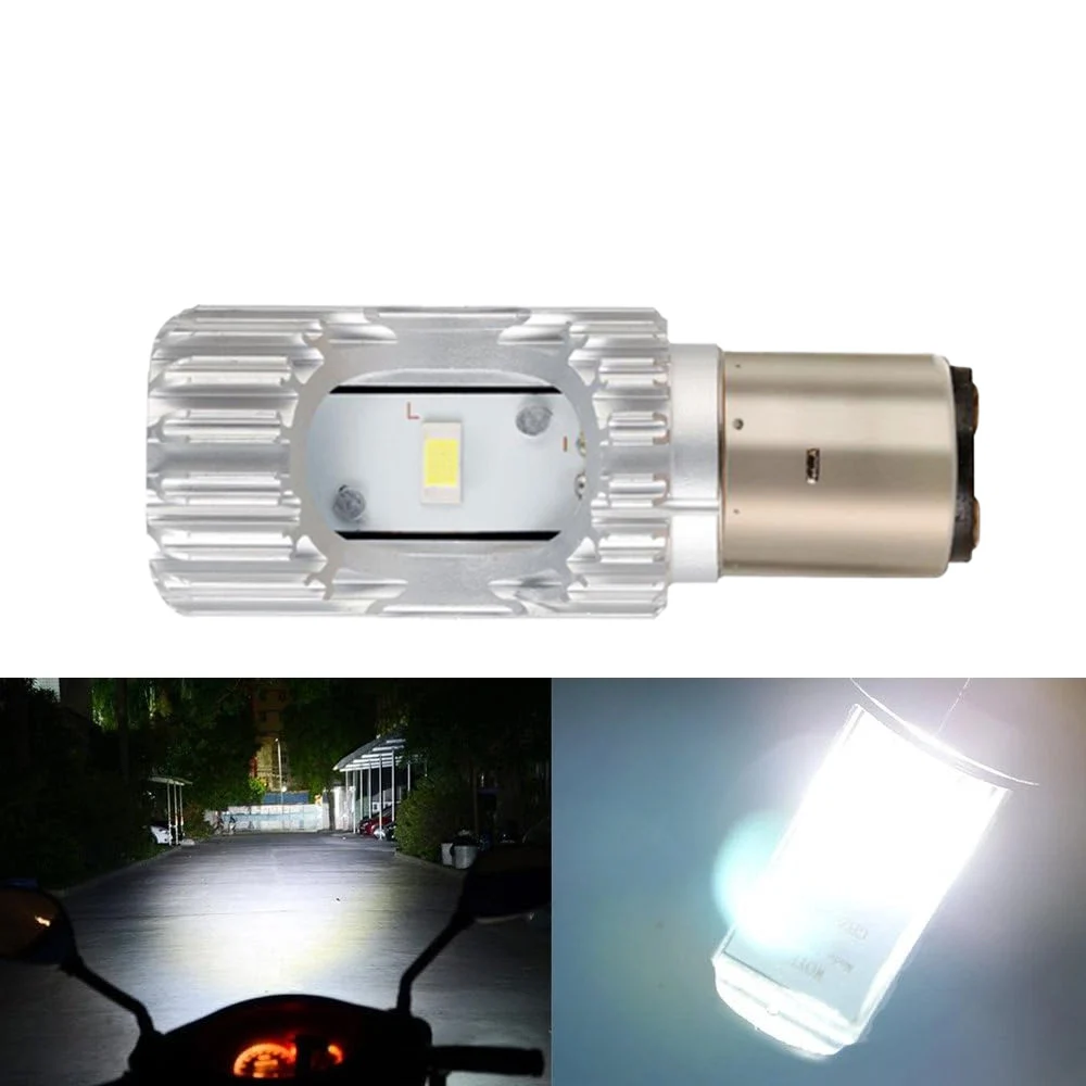 High Low Beam 1200LM 6500K DC 9-80V 30W 2A BA20D Bulbs White S2 Motorcycle Headlight Bulbs Motorcycle Lighting