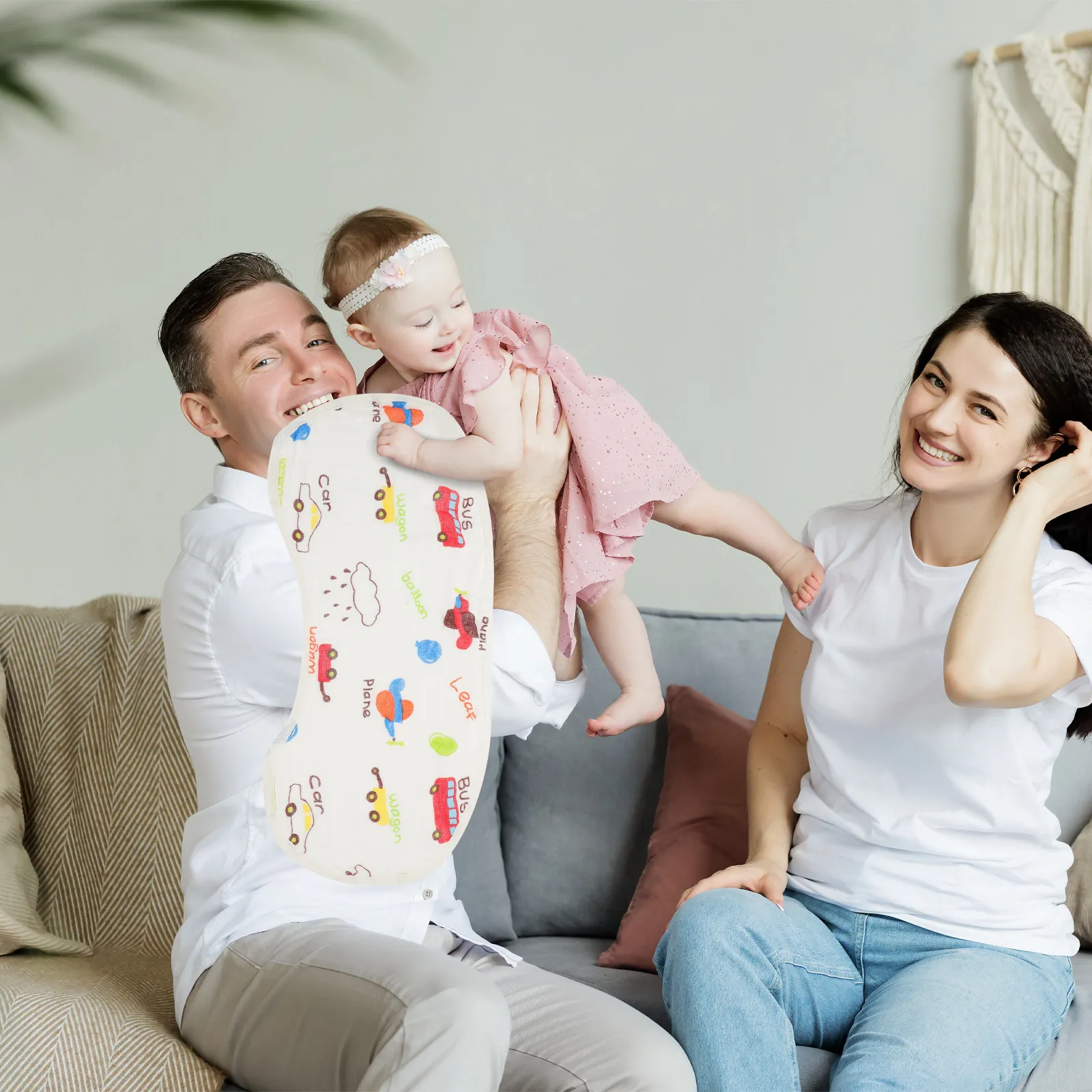 

2Pcs Large Soft Absorbent Burp Cloths for Babies High-Density Cotton Burping Bibs with Cape-Like Design Reusable Machine