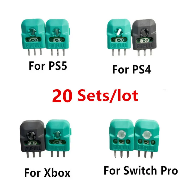 20pcs ALPS Hall Stick Potentiometer Replacement Trim Pot Resistor Thumbstick Module Sensor For PS5 PS4 Xbox Nintendo Switch Pro