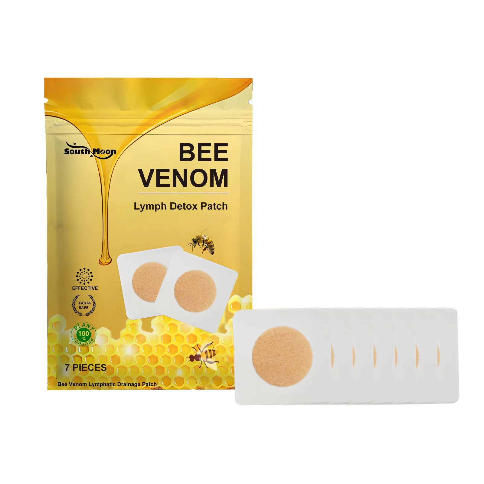 South Moon Belly Slimming Patch Lymph Detox Fat Burning Navel Sticker For Thin Body Waist Thigh Hip Shaping Stimulate Metabolism