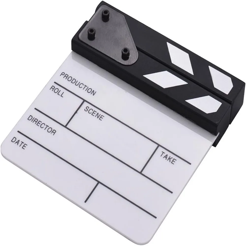 1pcs Waterproof Movie Clapper Board 15CMx16.5CM Dry Erase Acrylic Film Clapboard Director Scene Clapperboard Shoot Props