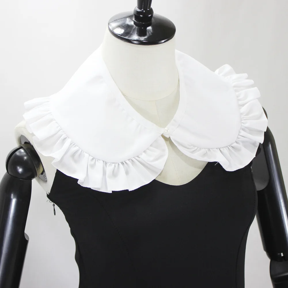 Cotton White Collar Pleated Peter Pan Fake Collar Shawl Decorative Collar Hot Sale