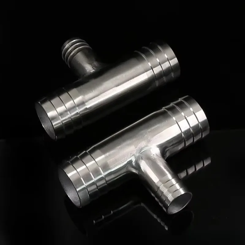 Stainless Steel, Tee Sanitary Grade, Hose Connector, Hose Pagoda, Variable Diameter Tee 3-way Shunt
