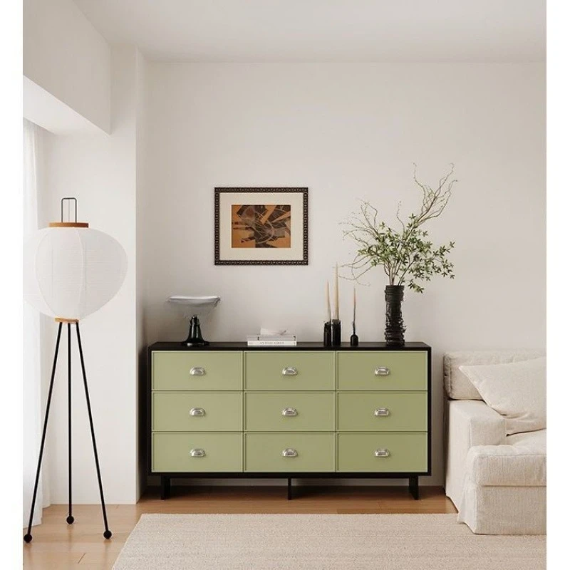 

Nine chest cabinets, color matching solid wood side cabinets, entrance cabinets, living room storage, drawer cabinets