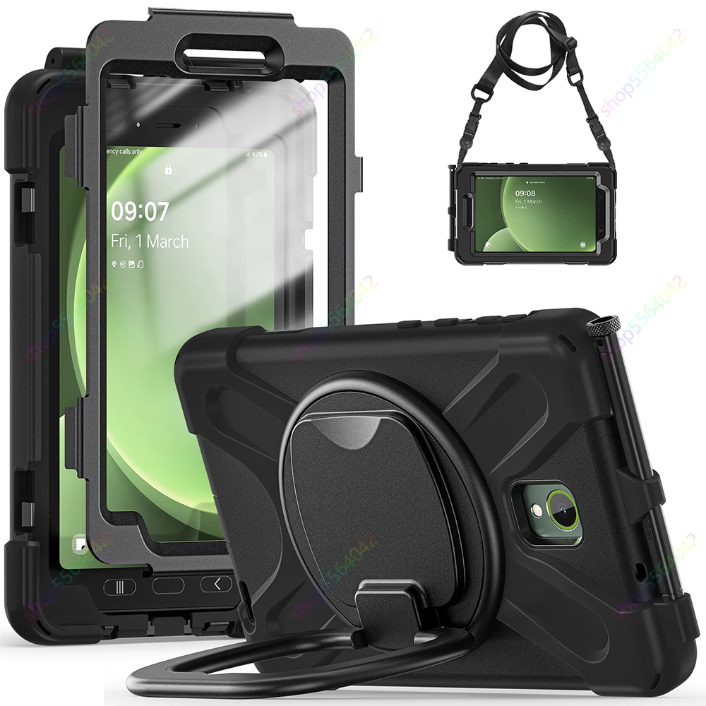 

Handle Shoulder Strap Case for Samsung Galaxy Tab Active 3 8.0'' T570/T575/T577 Rugged Shockproof Cover for Tab Active 5 8"2024