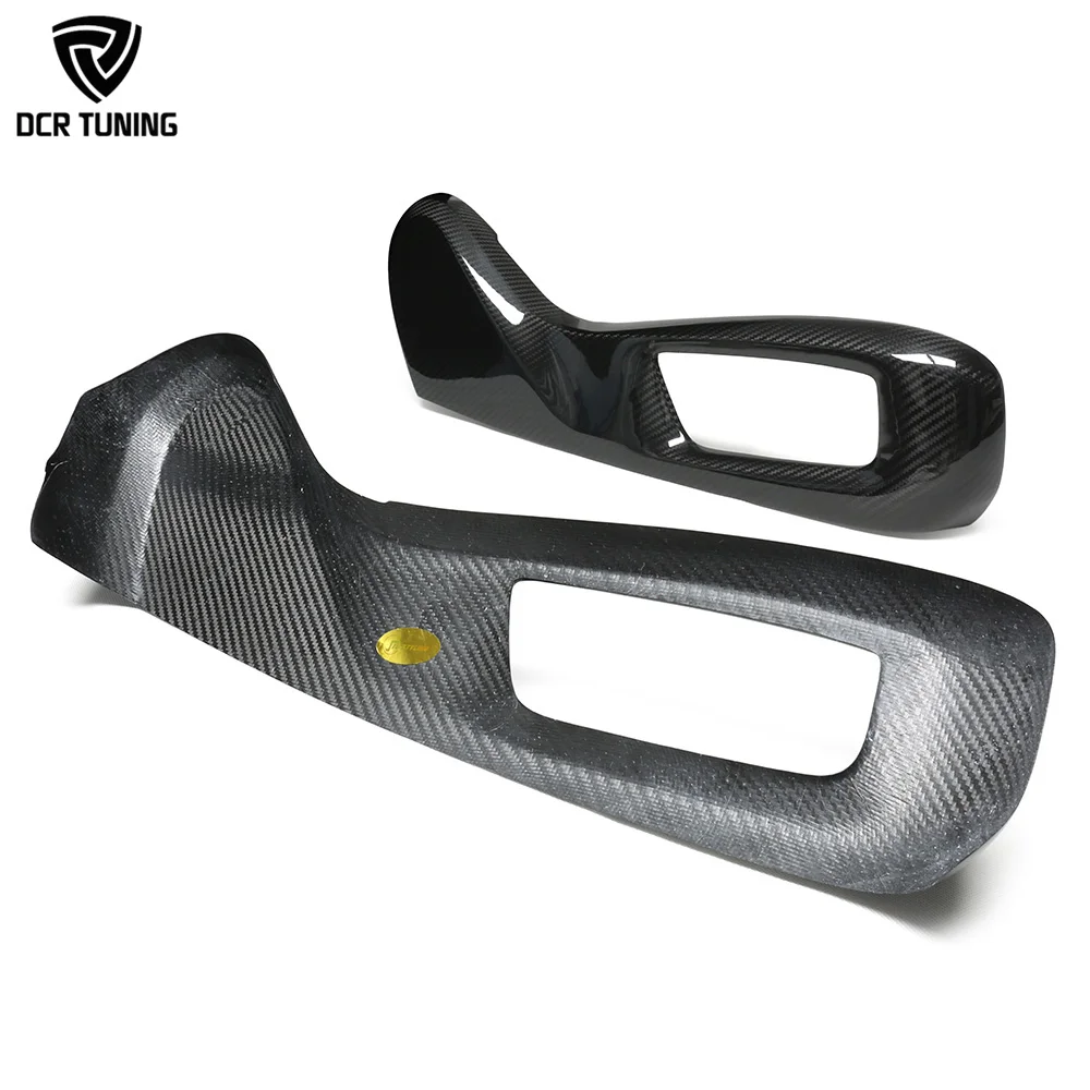 For 2 PCS/SET Dry Carbon Fiber Side Seat Panel Cover for BMW F90 M5 Real Carbon Interior Trims Stick on