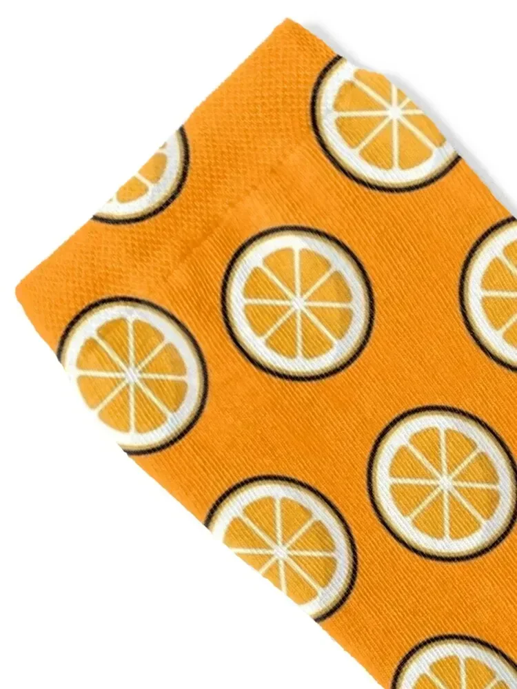 Orange Fruit Pattern Socks FASHION new in's sheer Socks Women's Men's