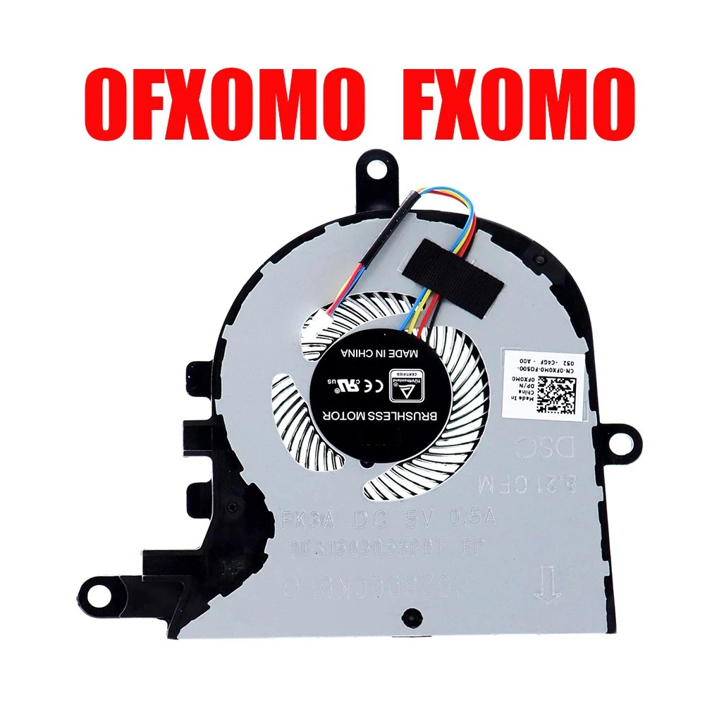 

0FX0M0 FX0M0 Вентилятор процессора для DELL для Inspiron 5570 5770 для Latitude 3590 для Vostro 3590 DFS1503055P0T FK3A DC28000K9F0 DC5V 0,5A