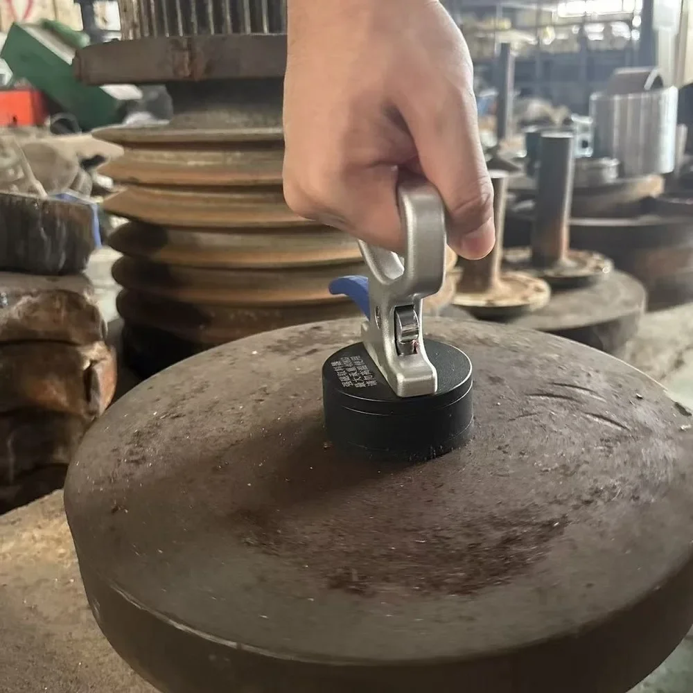 N52 Lifting Magnet, 30/60KG Permanent Magnetic Lifter, Manual Hoist for Steel Plate Handling