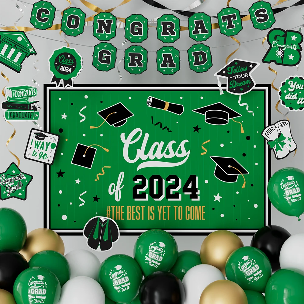 Graduação Celebration Backdrop, Parabéns Grad Banner, Graduate Photo Background, Decoração do partido, Classe de 2024, 100x150cm, 1PC