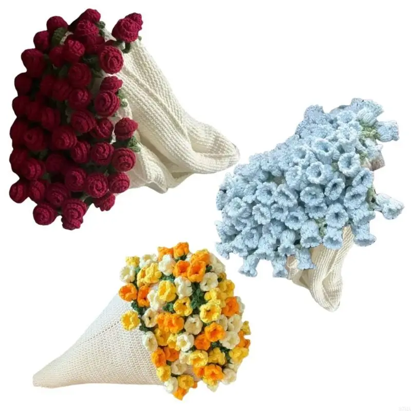 

Crochet Flower Blanket Set Includes Step-by-Step Instruction Crochet Hook Yarns 87HA