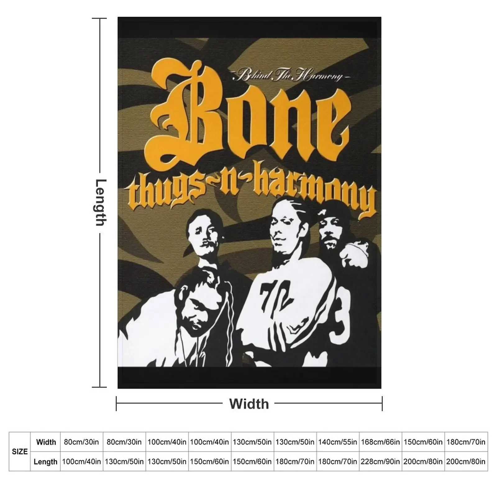 Bone Thugs-N-Harmony behind the harmony Throw Blanket couch cozy soft plush fuzzy picnic outdoor blanket