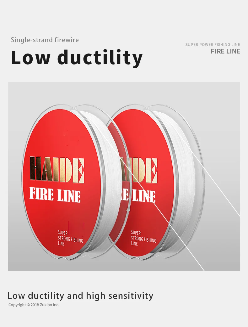ZUKIBO FireLine Micro Fused Line 50M 2.8LB-46LB Glatte Angelschnur Schwimmende Schnur Superstark Hochsensible Angelschnur – Detail 7