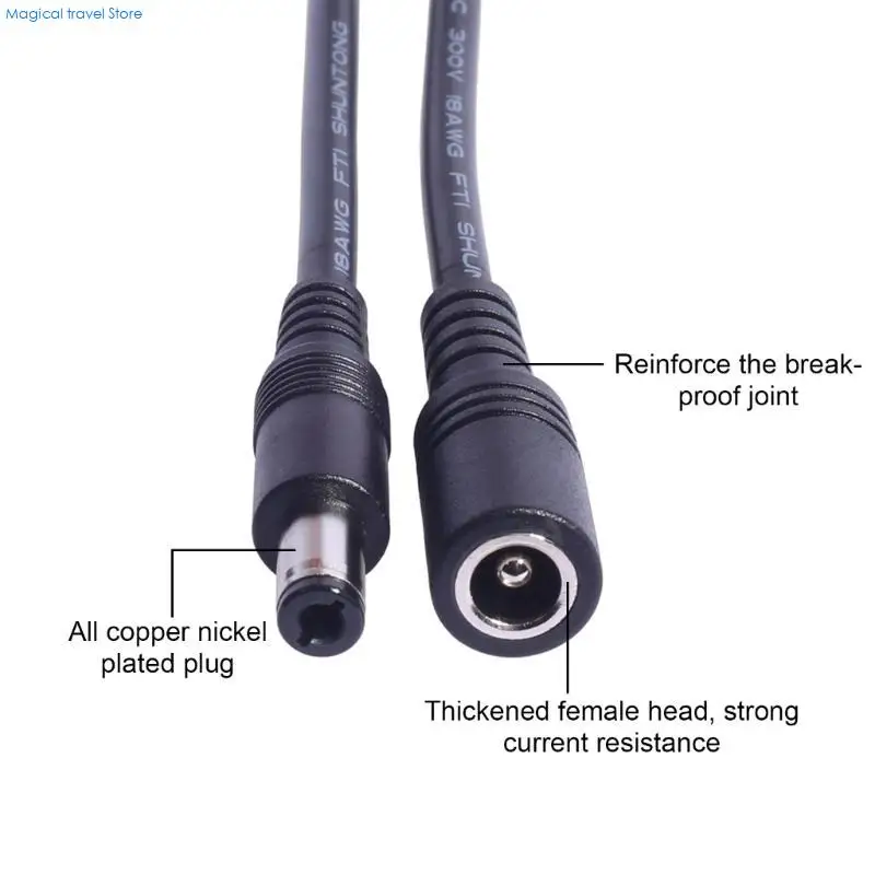 N2UB DC6.3x3.0mm Power Extension Wire Cable for Laptops Notebook Computers 30cm