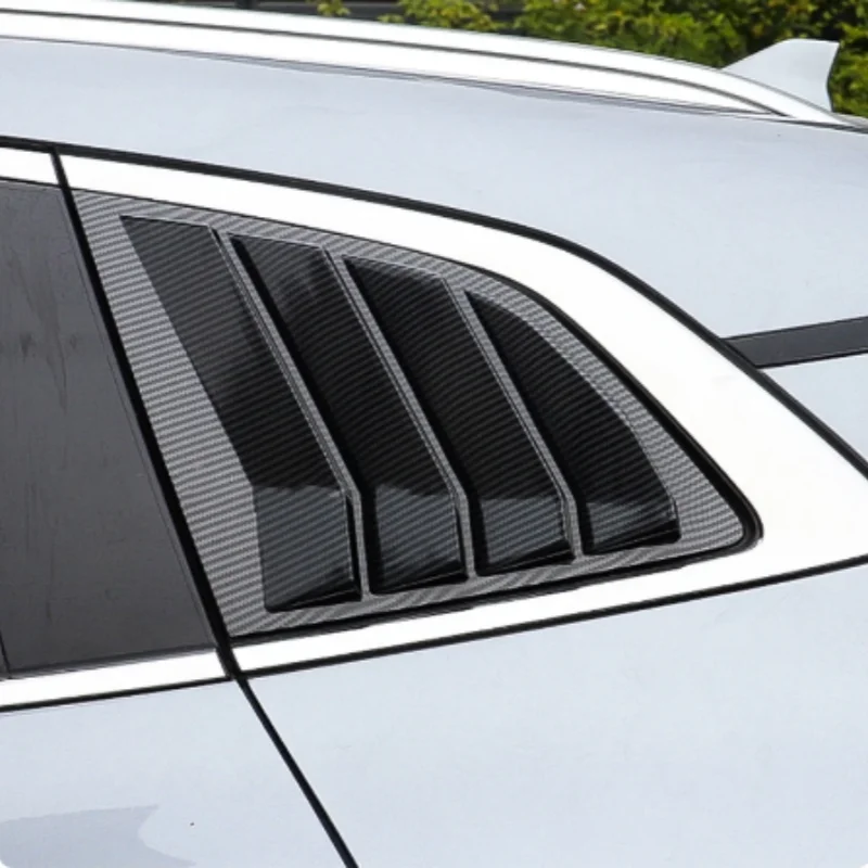 

For BYD SONG Plus EV DMI 2022-2024 Car ABS Rear Window Triangle Shutters Cover Trim Decoration Sticker Car Accessories