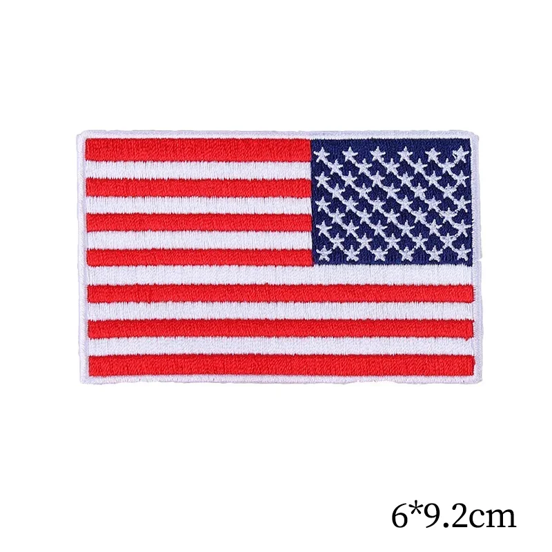 American UK Flag Iron on Transfers patch ricamo cucito bandiera USA Applique Logo Badge per vestiti zaino decorazione fai da te