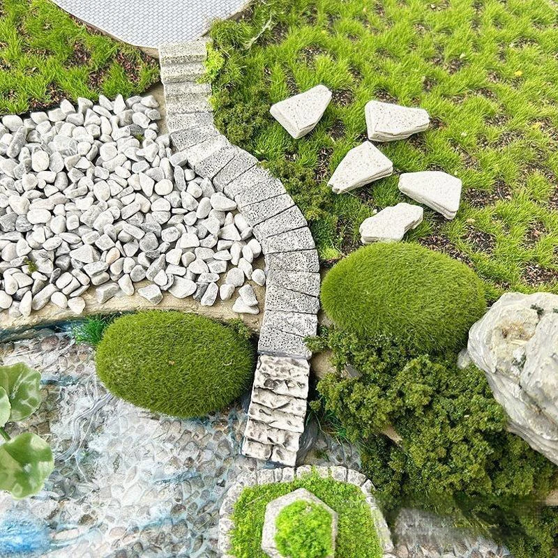10pcs Stepping Model Stones Irregular For Garden Pathway Walkway,Miniature Outdoor Landscaping Decorative Step Rocks