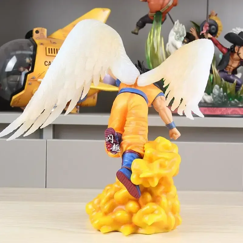 Dragon Ball Z Anime Figure Angel Son Goku Turning Back 28cm Gk Pvc Statue Model Toy Figurine Collection Car Ornament Gifts