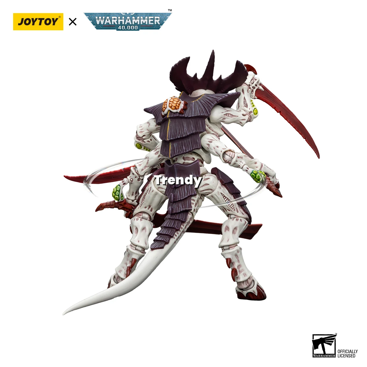 

JOYTOY Warhammer 40K 1/18 Action Figures Tyranids Hive Fleet Leviathan Tyranid Warrior with Boneswords Model Boy Gift