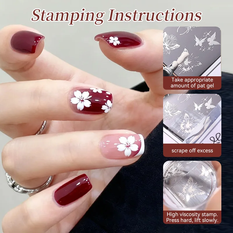 BORN PRETTY 9 Colors Pat Painting Gel Nail Polish Blossom Stamping Design UV LED Soak Off Gel Varnish Gradient Pat Gel Palette - view 6