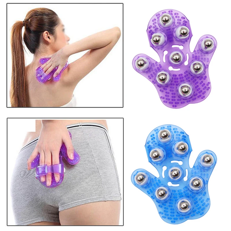 

Roller Ball Body Massage Glove Anti-Cellulite Muscle Pain Relief Relax Massager For Neck Back Shoulder Buttocks Face Lift Tools