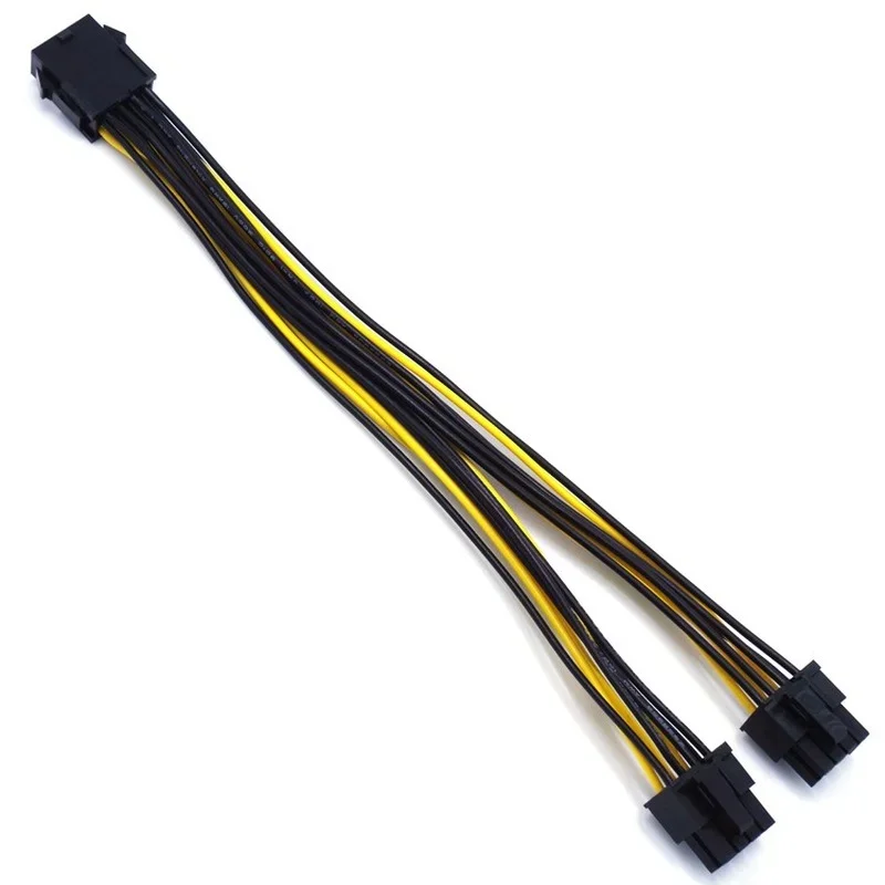 6 Pin 8Pin To Dual PCIe 8 Pin (6+2) 6Pin Graphics Card PCI Express Power Adapter GPU VGA Splitter Extension Power Cable