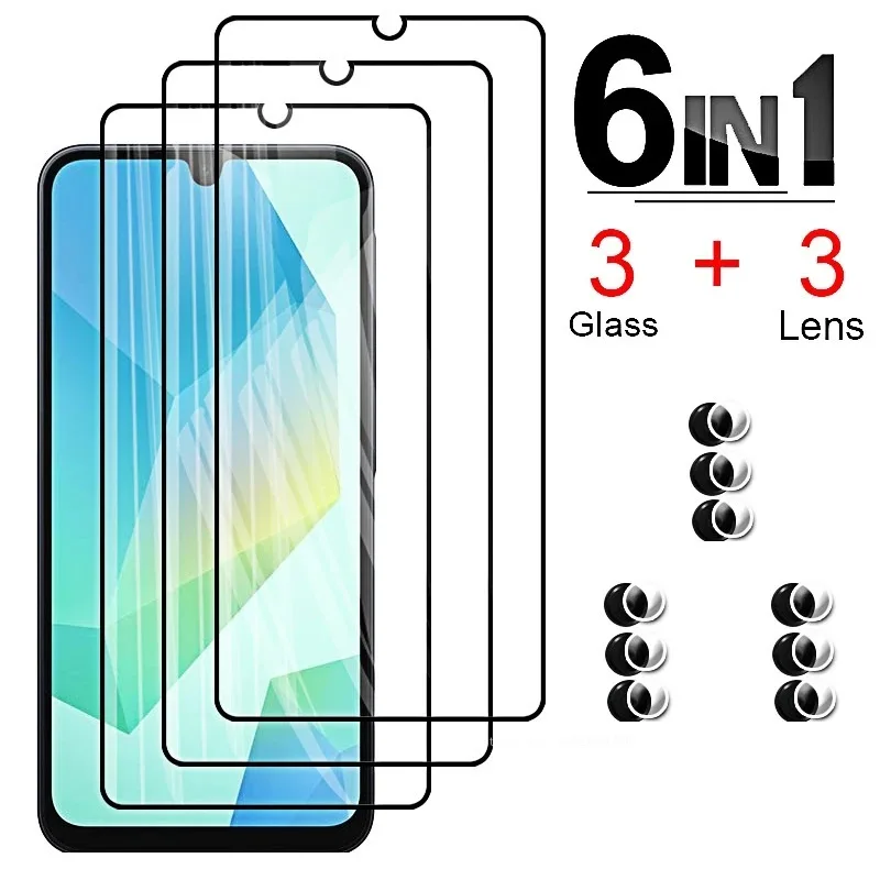 Protective Glass for Samsung Galaxy A16 4G 5G A15 A25 A35 A55 Screen Protectors Tempered a 16 15 25 Camera Soft Lens Cover Film
