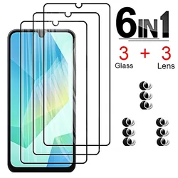Protective Glass for Samsung Galaxy A16 4G 5G A15 A25 A35 A55 Screen Protectors Tempered a 16 15 25 Camera Soft Lens Cover Film