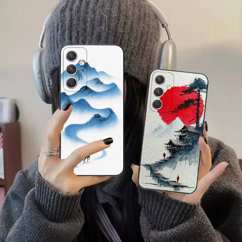 

By The Mountainside Phone Case For Samsung S25,24,21,22,23,20,S30,Ultra,Plus,Fe,Lite,Note,5G Black Cover