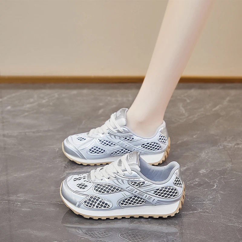 

Breathable Knit Platform Sneakers for Women 5cm Thick Sole Comfortable Walking Shoes Non Slip Fashion Athletic Footwear