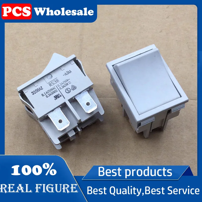 Original imported large ship type switch RS3B four-pin second gear warping power switch key switch silver plated feet