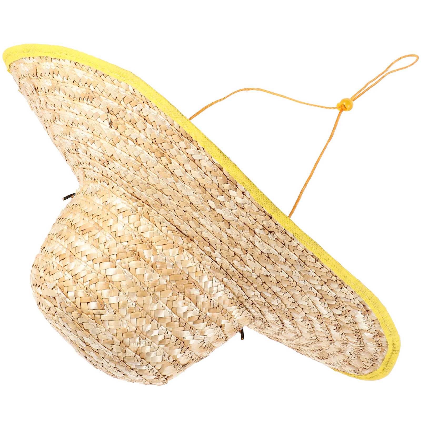 

Straw Sun Hat Women Wide Brim 45CM Cardiac Random Rope Beach Travel Farming Outdoor Protective Stylish Elegant Ladies Hat Straw