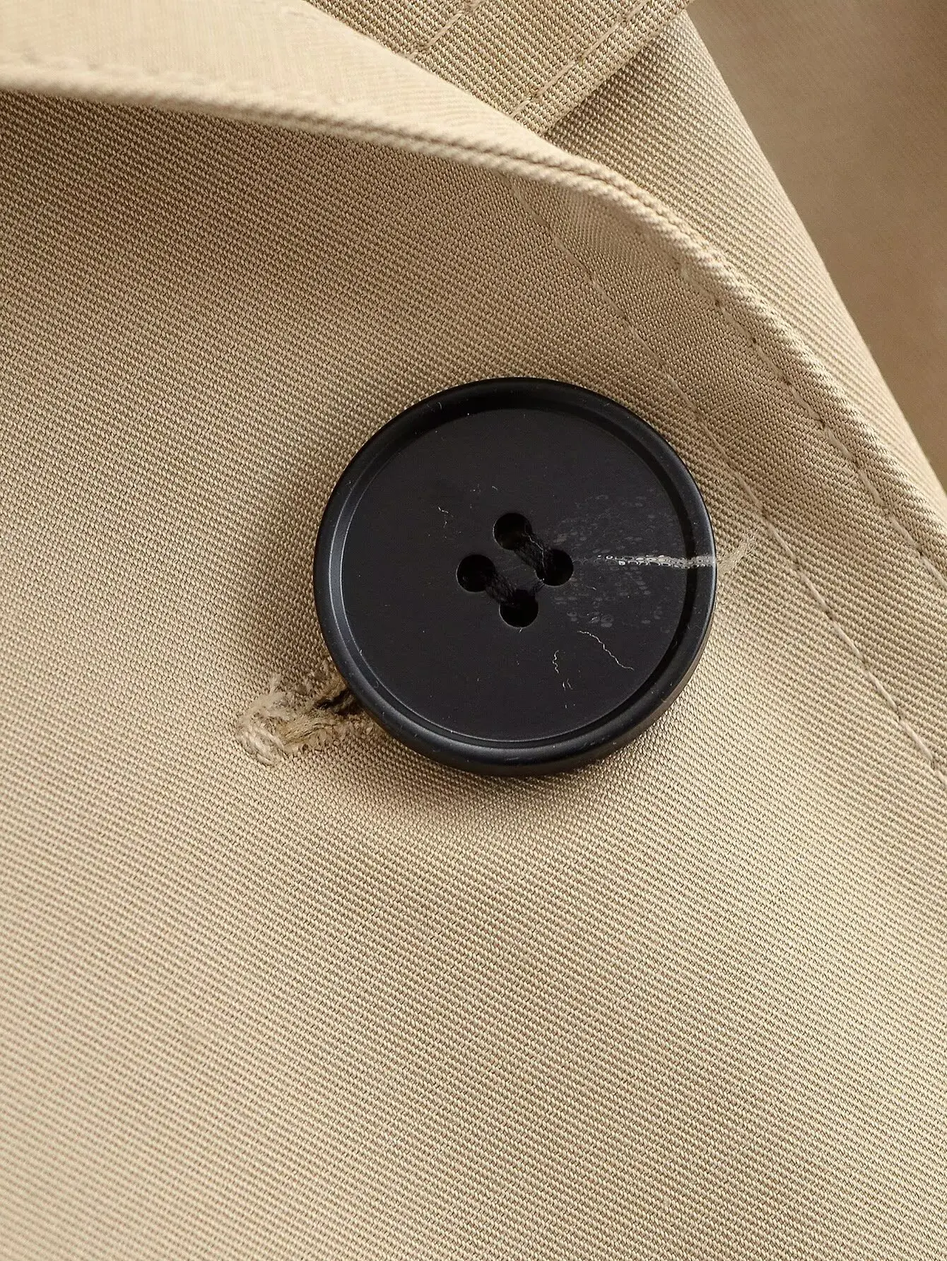 Damen Vintage Windbreaker-Jacke Frühling Damenjacke mit Reverskragen Doppelreihig Locker Geschnitten mit Gürtel Schicke Lässige Oberbekleidung – Detail 10