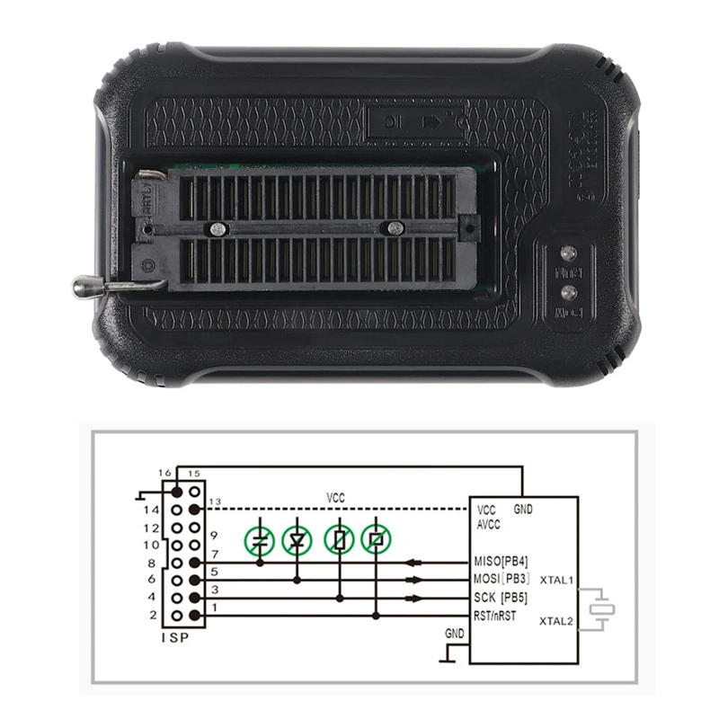 ABNM T48 TL866-3G Programmierer + ISP-Kabel unterstützt 31000+ IC für SPI/Nor/NAND Flash/EMMC BGA153/162/169/100/221 TSOP/SOP/PLCC