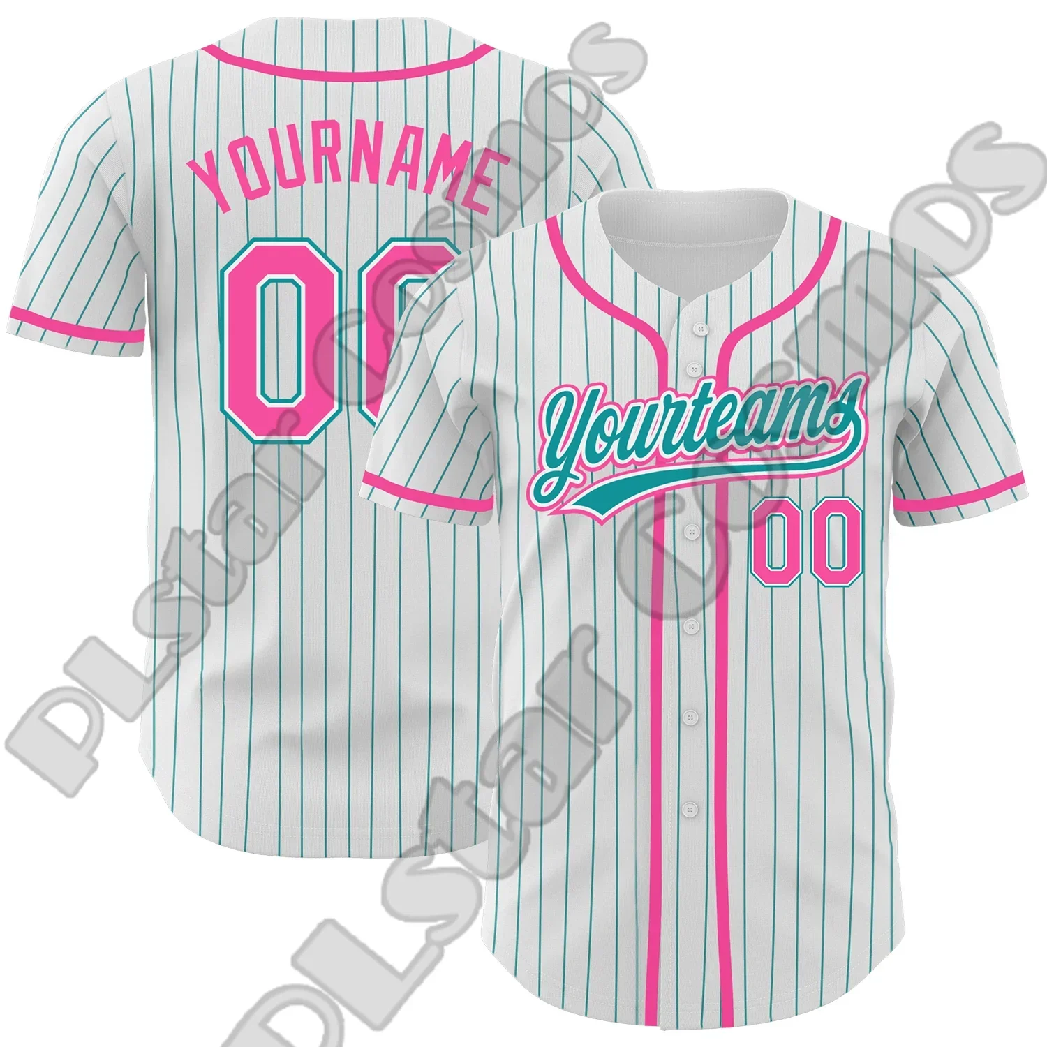 Custom Name Team Player Logo Sportswear Streetwear Colorful Retro 3DPrint Summer Casual Harajuku Funny Baseball Shirts Jersey X1