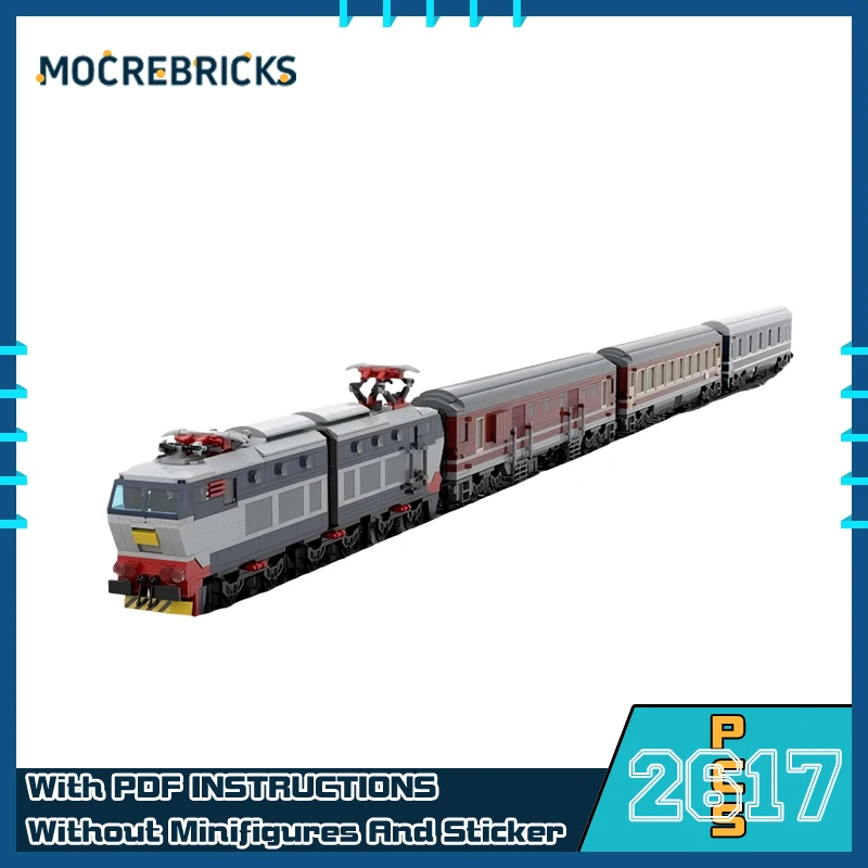 

MOC Италия Железные дороги Экспресс Пассажирский Транспорт Модель Поезда DIY Строительный Блок Сборка Технология Кирпичи Игрушки Для Детей Подарки