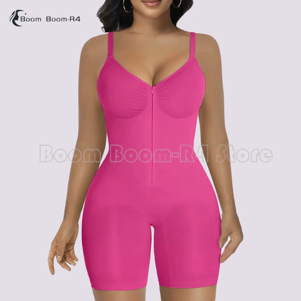 Faja Colombia Tummy Control Zipper Bodysuit Buttock Enhancer Hourglass Waist Post Surgery Recovery Shapewear Post-Surgical Use