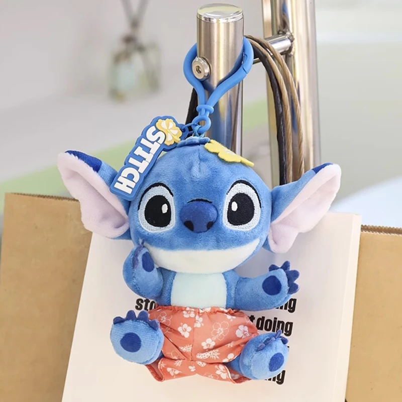 Disney Toy Story Stitch Kawaii Plush Doll Cartoon Stuffed Anime Schoolbag Keychain Pendant Keyring Birthday Gift For Boy Girl