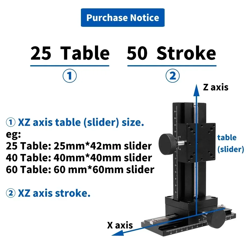 X Z XZ Axis Optical Trimming Displacement Platform Precision Dovetail Manual Slide Table for Core Adjustment Mobile Correction