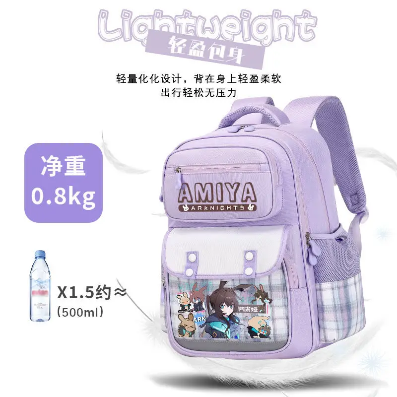 Kolaborasi Arknights Model Baru Untuk Anak Perempuan Sekolah Dasar Ransel Kapasitas Besar Anak-anak Tahan Air Dua Tali Bahu