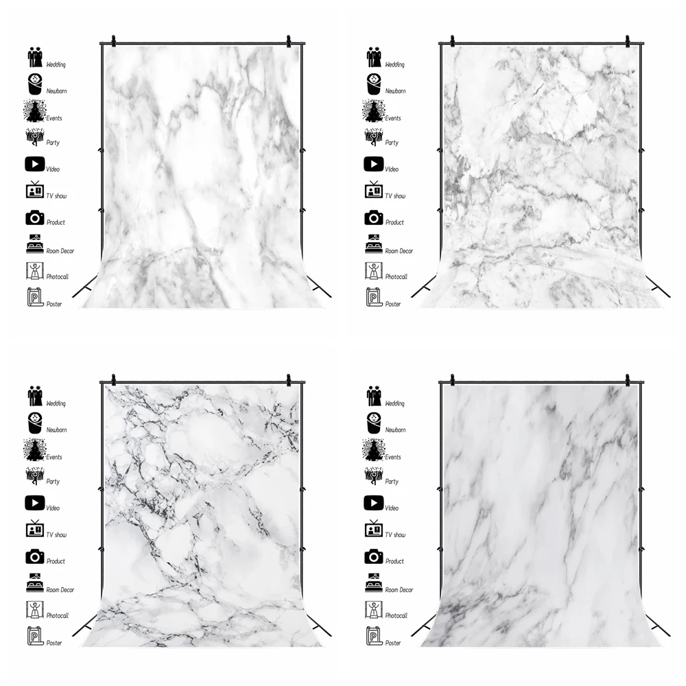 Marmeren textuur achtergrond wit grijs marmer natuursteen kleur fotografie achtergrond voedsel sieraden make-up fotoshoot studio prop